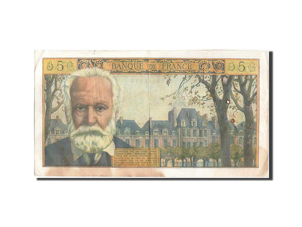 France, 5 Nouveaux Francs, 5 NF 1959-1965 ''Victor Hugo'', 1965, KM #141a,...
