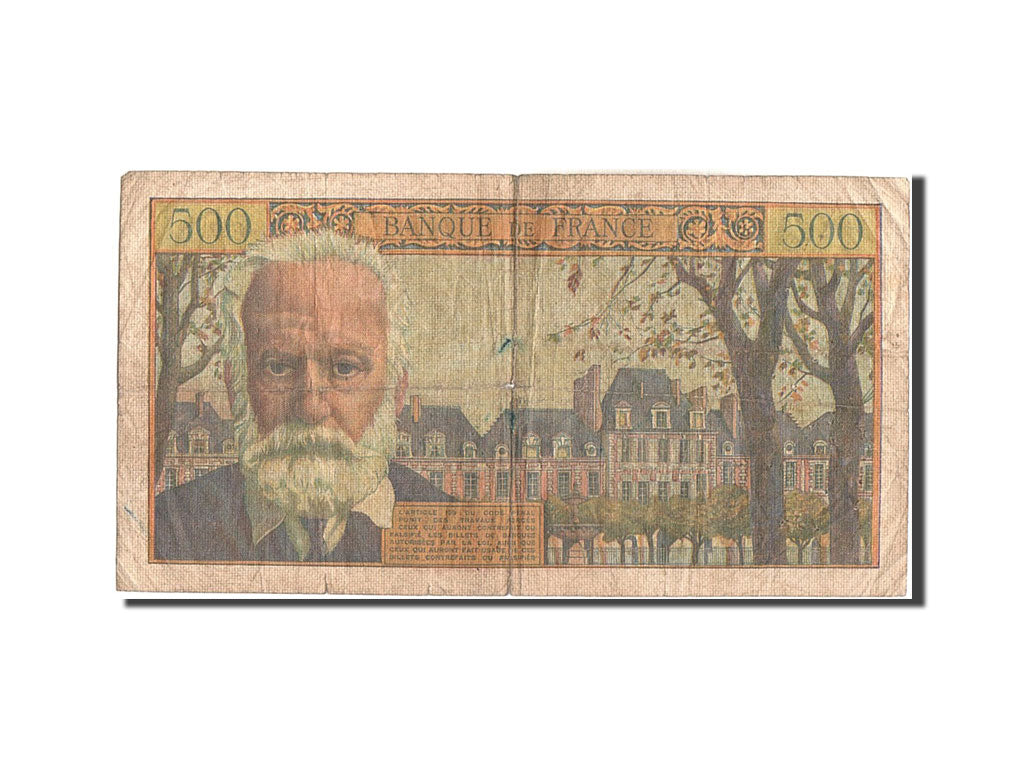 France, 500 Francs, 500 F 1954-1958 ''Victor Hugo'', 1957, KM #133b,...
