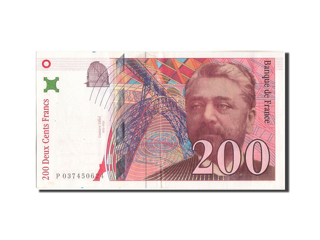 Banknote, France, 200 Francs, 200 F 1995-1999 ''Eiffel'', 1996, EF(40-45)