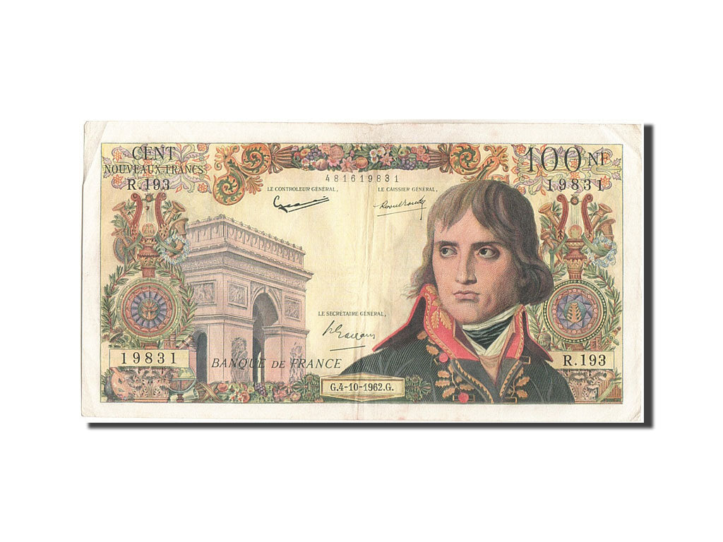 France, 100 Nouveaux Francs, 100 NF 1959-1964 ''Bonaparte'', 1962, KM #144a,...