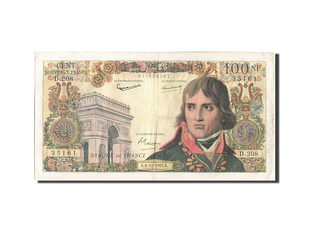 Banconote, Francia, 100 Nouveaux Francs, 100 NF 1959-1964 ''Bonaparte'', 1962