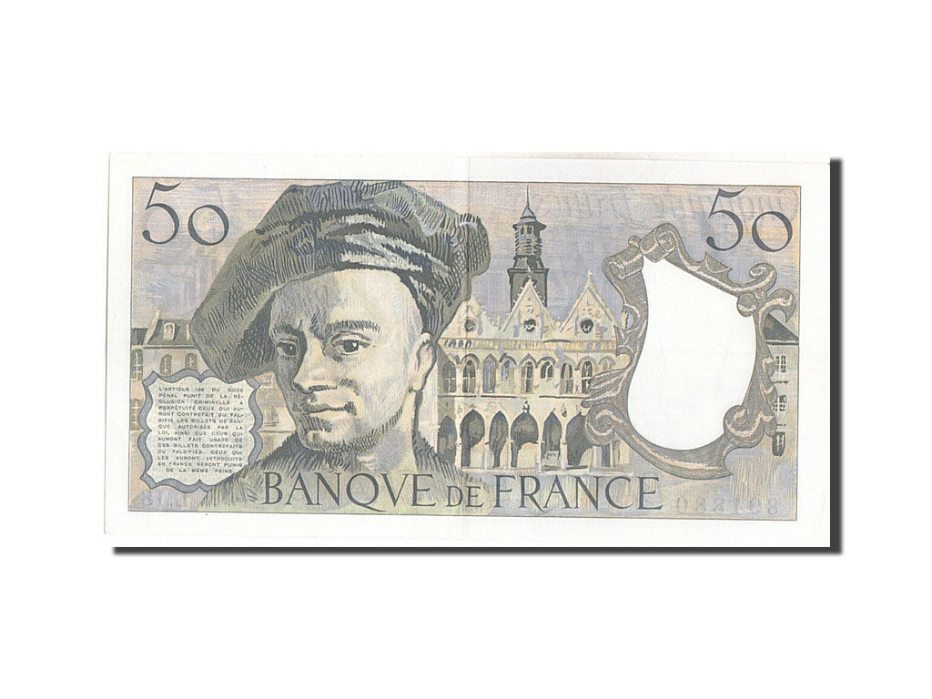 France, 50 Francs, 50 F 1976-1992 ''Quentin de La Tour'', 1980, KM #152b,...