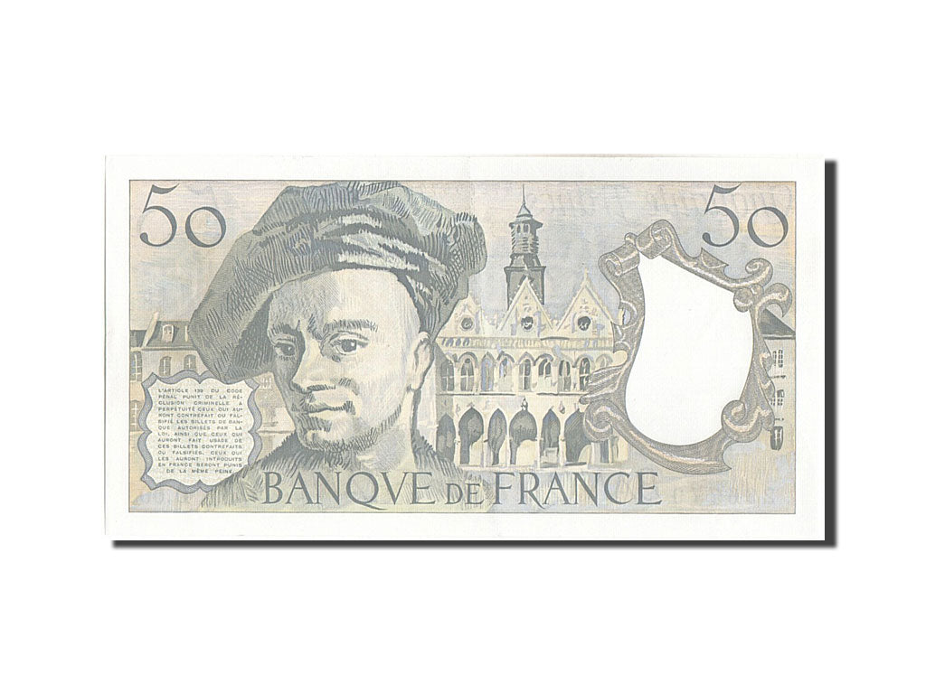 France, 50 Francs, 50 F 1976-1992 ''Quentin de La Tour'', 1990, KM #152e,...