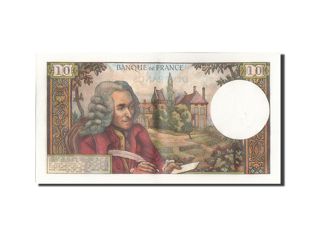 France, 10 Francs, 10 F 1963-1973 ''Voltaire'', 1966, KM #147b, 1966-02-03,...