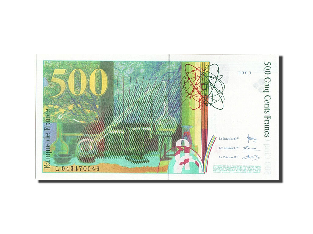 Billet, France, 500 Francs, 500 F 1994-2000 ''Pierre et Marie Curie'', 2000