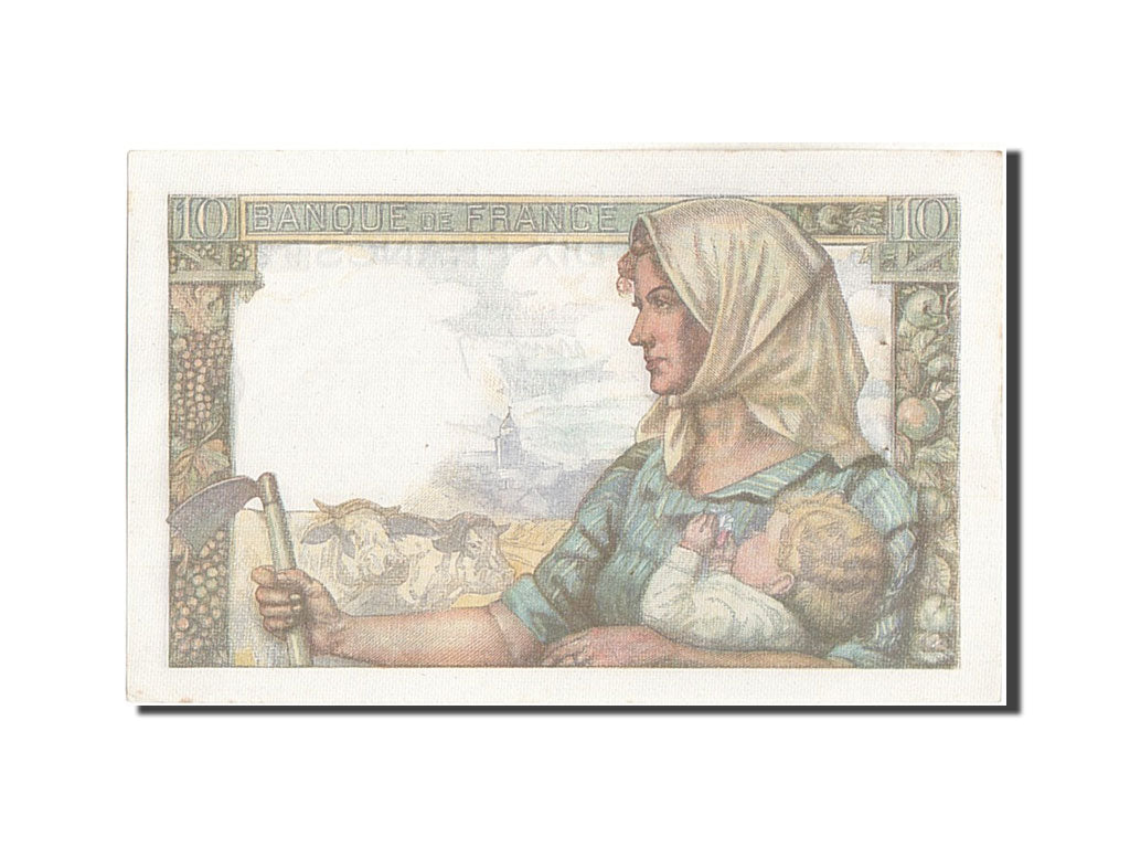 Banknote, France, 10 Francs, 10 F 1941-1949 ''Mineur'', 1943, 1943-03-25