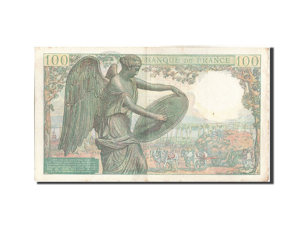 France, 100 Francs, 100 F 1942-1944 ''Descartes'', 1942, KM #101a, 1942-05-15,..