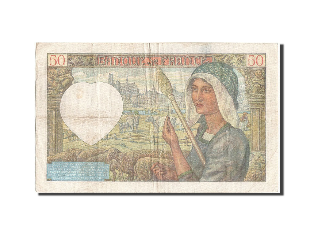 France, 50 Francs, 50 F 1940-1942 ''Jacques Coeur'', 1941, KM #93, 1941-04-24,..
