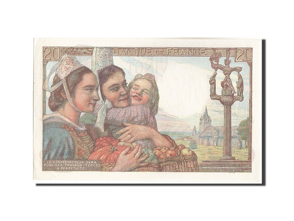 Banknote, France, 20 Francs, 20 F 1942-1950 ''Pêcheur'', 1949, 1949-05-19