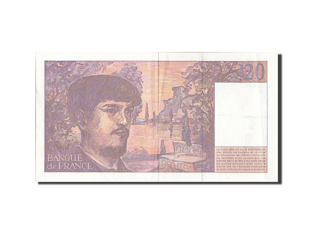 Banknote, France, 20 Francs, 20 F 1980-1997 ''Debussy'', 1997, AU(55-58)
