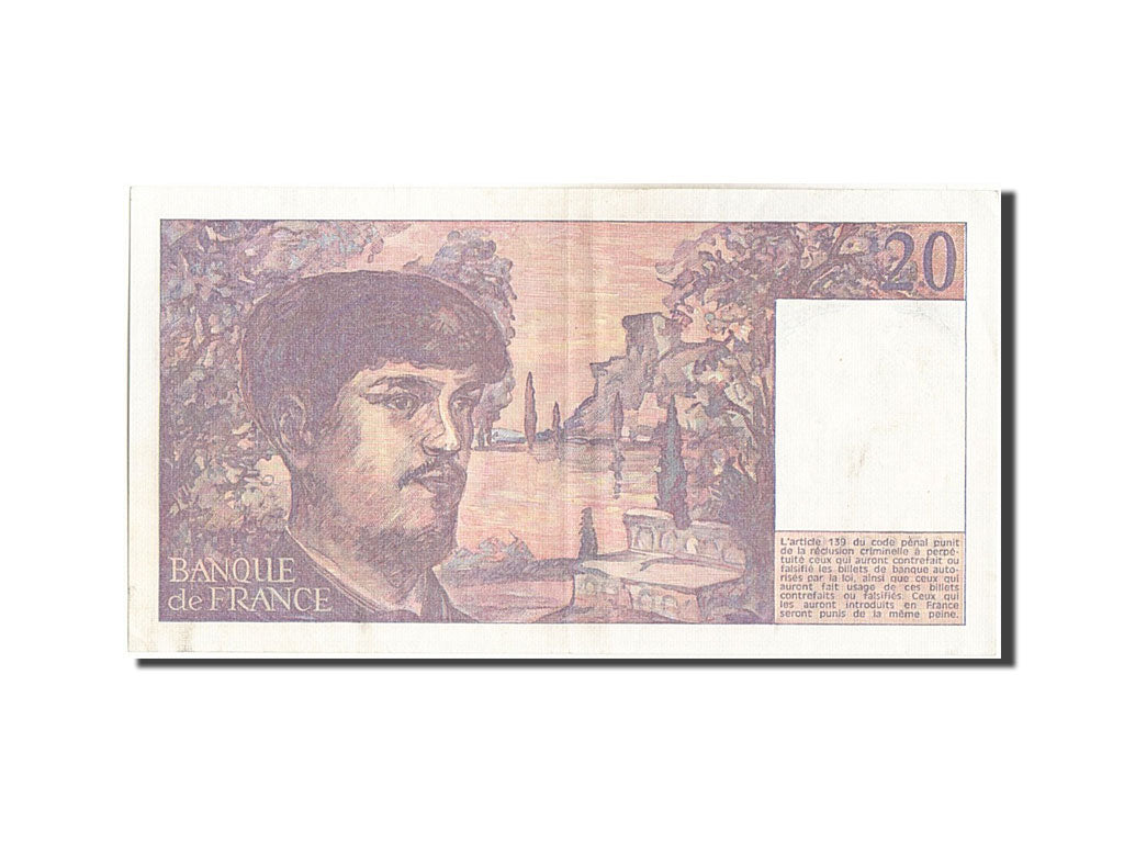 Francia, 20 Francs, 20 F 1980-1997 ''Debussy'', 1980, KM:151a, SPL, Fayette:66.1