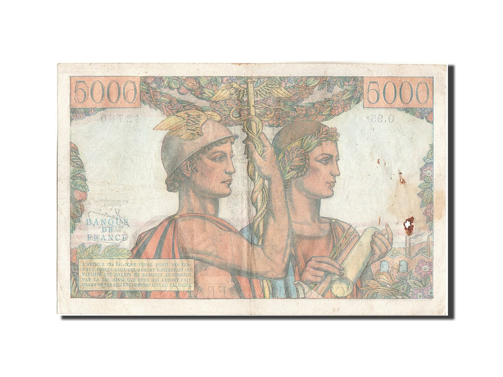 5000 Francs type Terre et Mer