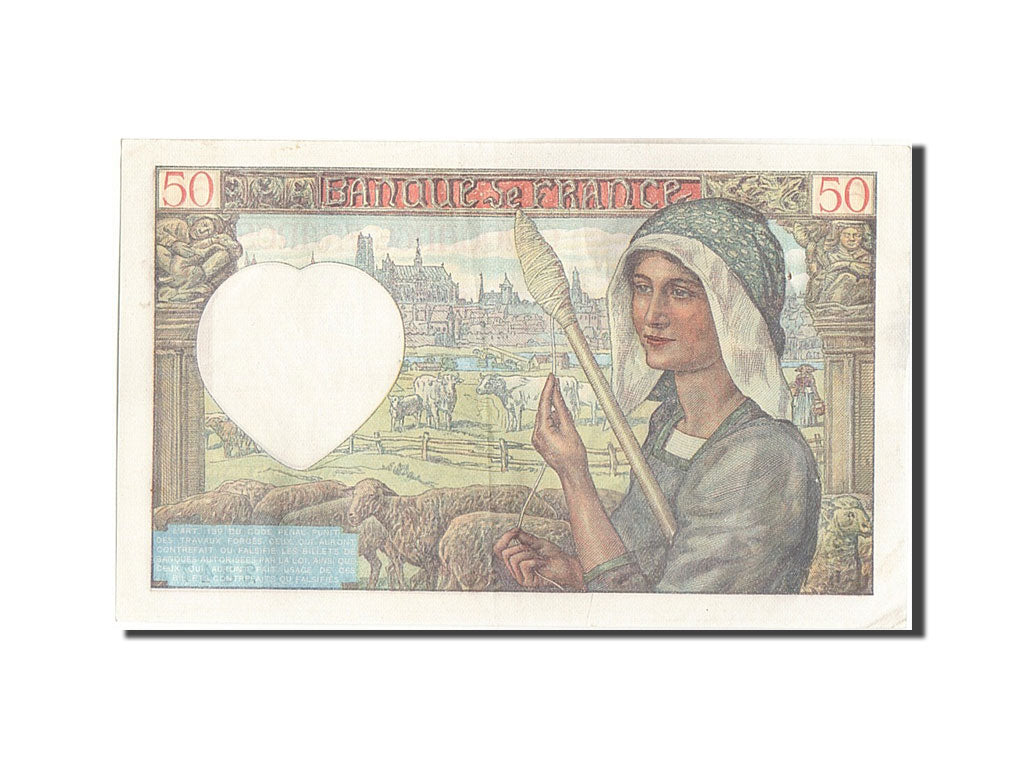 Geldschein, Frankreich, 50 Francs, 50 F 1940-1942 ''Jacques Coeur'', 1940
