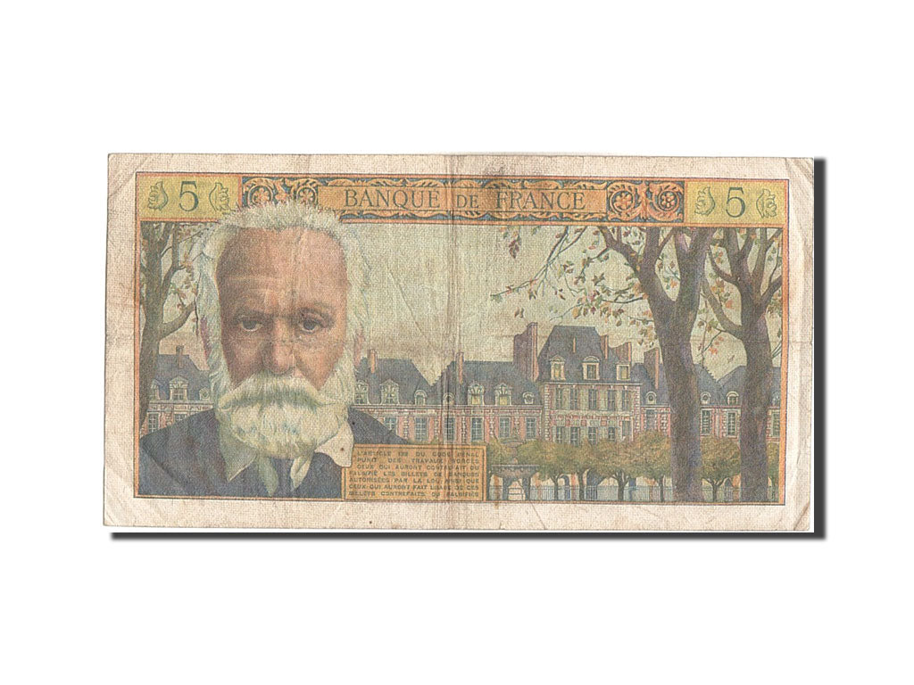 France, 5 Nouveaux Francs, 5 NF 1959-1965 ''Victor Hugo'', 1959, KM #141a,...