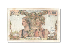 France, 5000 Francs, 5 000 F 1949-1957 ''Terre et Mer'', 1951, KM #131b,...