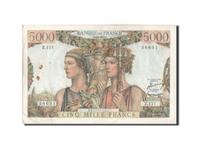 France, 5000 Francs, 5 000 F 1949-1957 ''Terre et Mer'', 1953, KM #131c,...