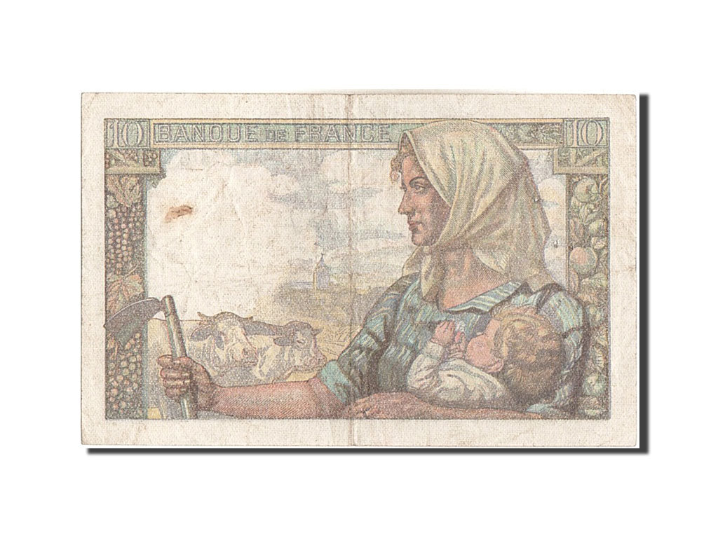 Banconote, Francia, 10 Francs, 10 F 1941-1949 ''Mineur'', 1949, 1949-03-10, BB