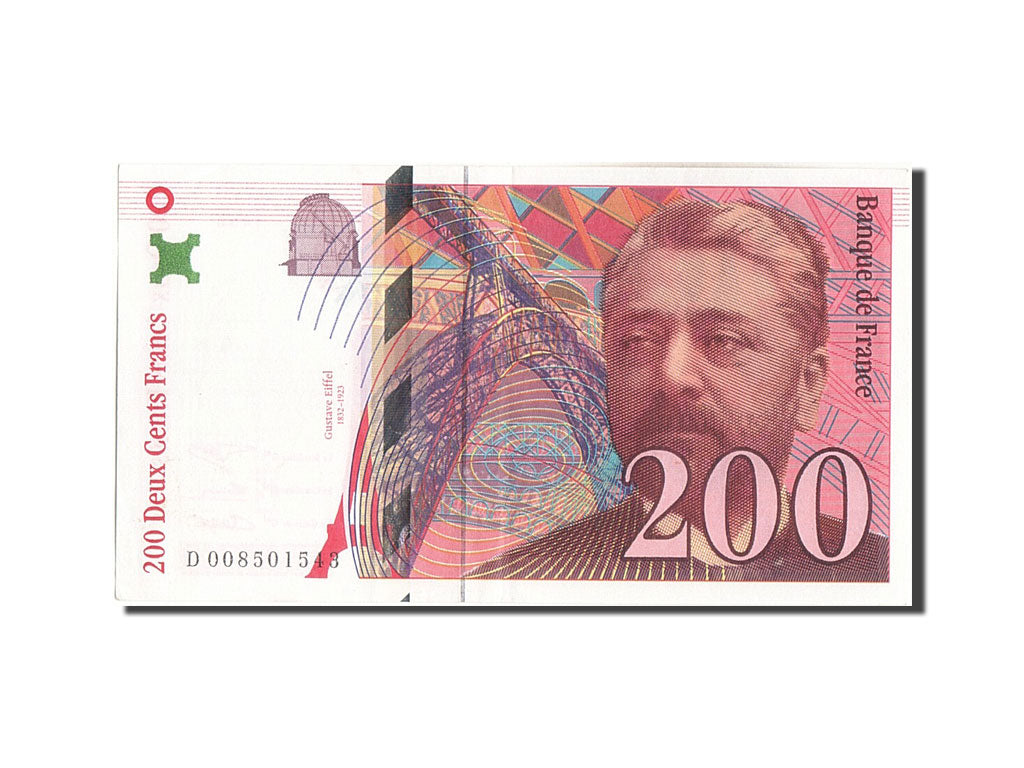 France, 200 Francs, 200 F 1995-1999 ''Eiffel'', 1996, KM #159a, AU(55-58),...