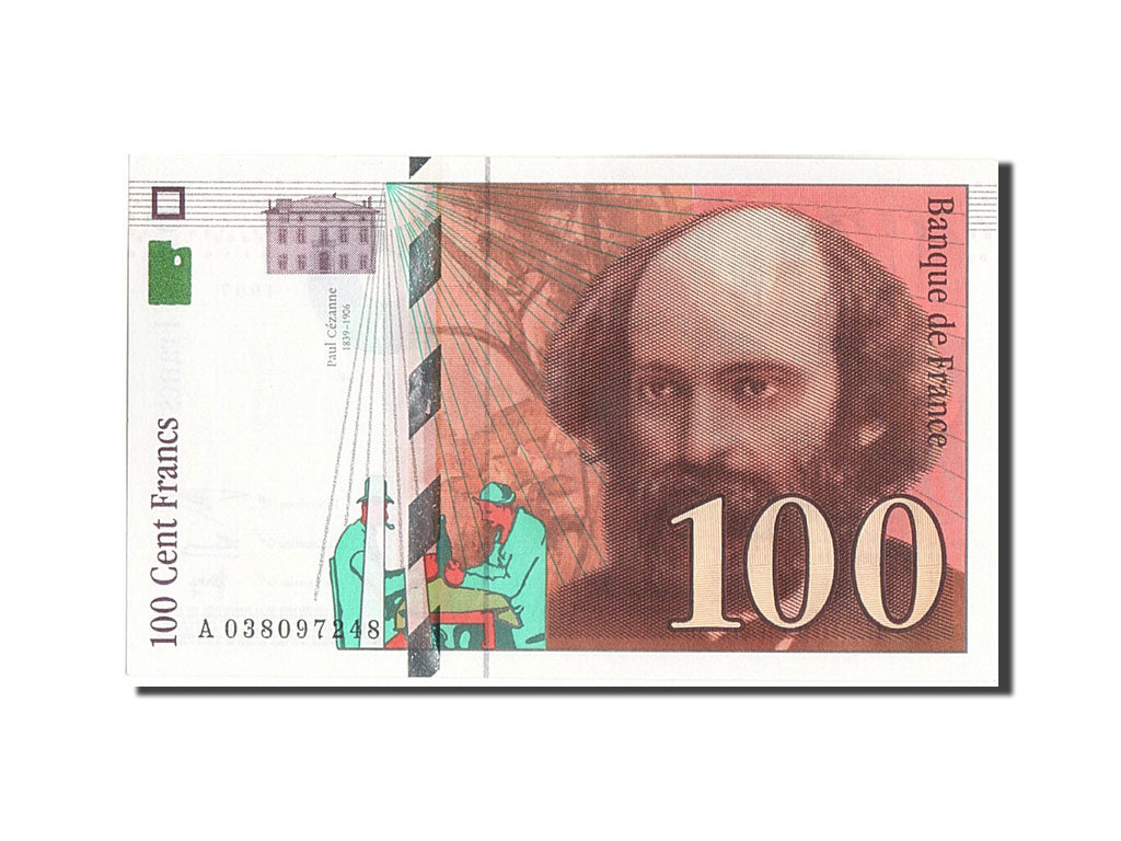 France, 100 Francs, 100 F 1997-1998 ''Cézanne'', 1997, KM #158a, UNC(64), A...