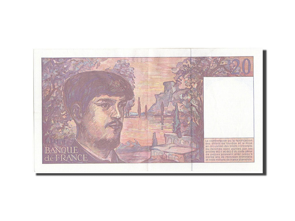 France, 20 Francs, 20 F 1980-1997 ''Debussy'', 1995, KM #151h, UNC(63), F.048,..