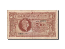 Banconote, Francia, 500 Francs, 1943-1945 Marianne, 1945, BB, Fayette:VF11.2