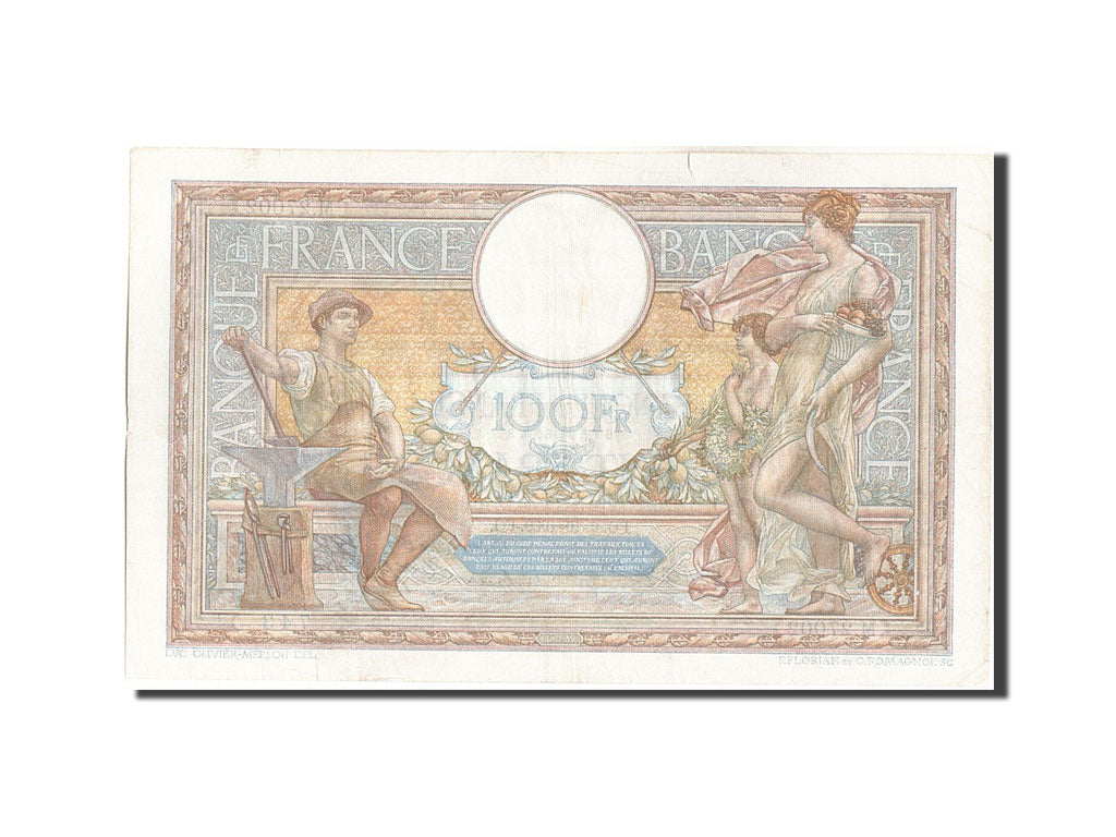 Banknote, France, 100 Francs, 100 F 1908-1939 ''Luc Olivier Merson'', 1930