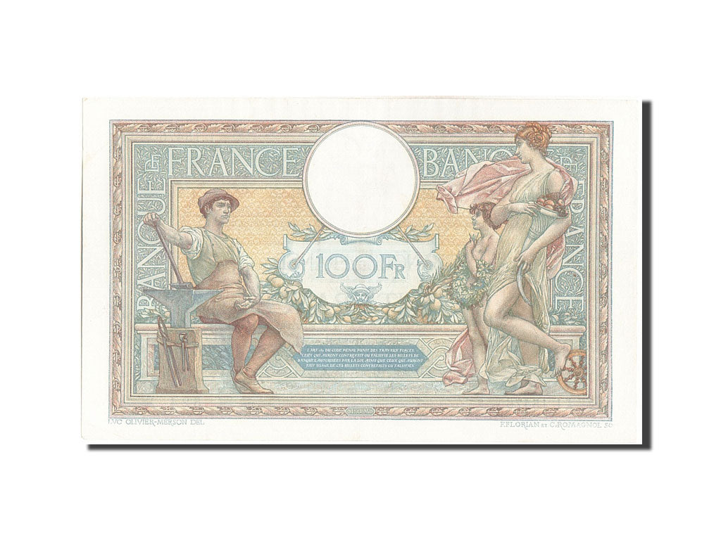 Banknote, France, 100 Francs, 100 F 1908-1939 ''Luc Olivier Merson'', 1926