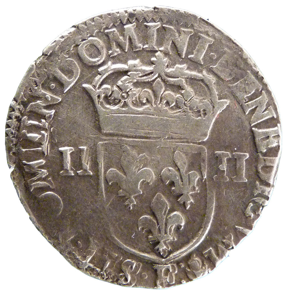 FRANCE, 1/4 Ecu, 1603, Angers, EF(40-45), Silver, Sombart #4686, 9.60