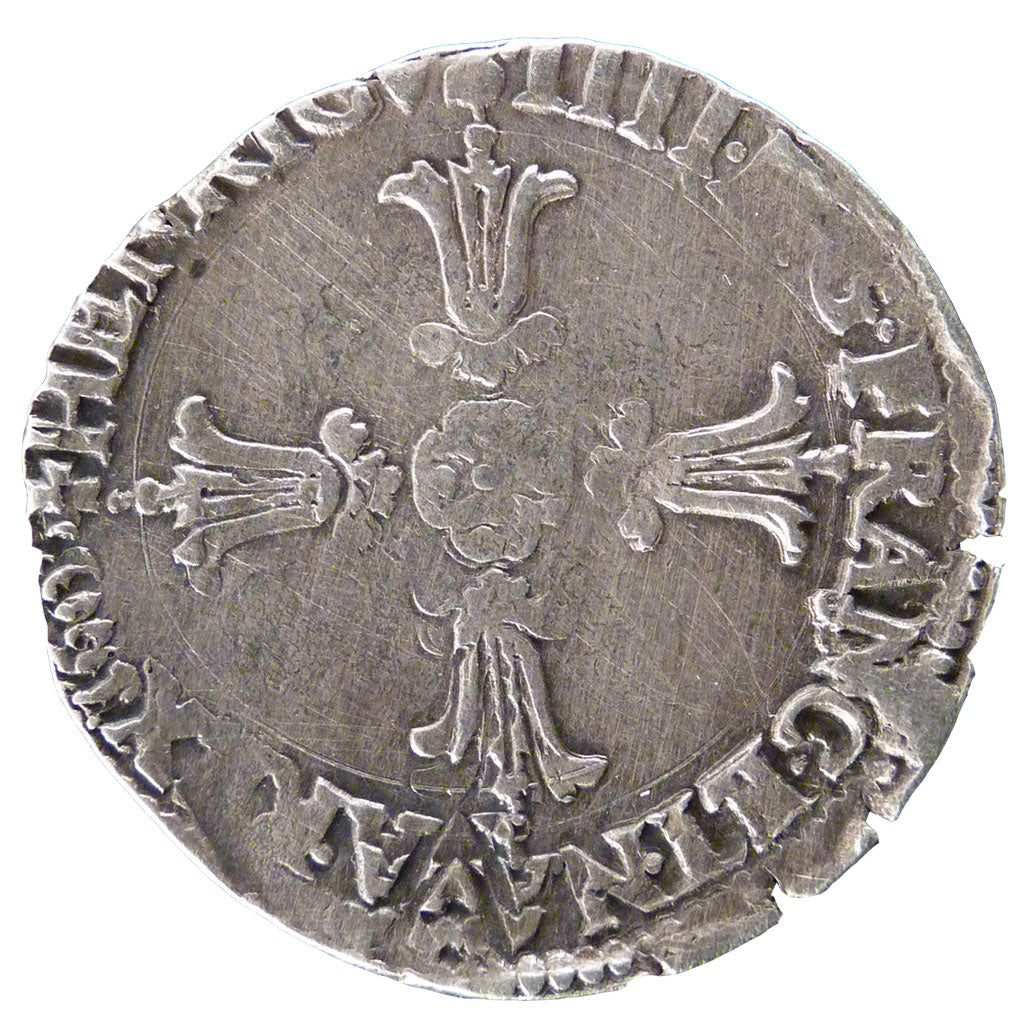 FRANCE, 1/4 Ecu, 1603, Angers, EF(40-45), Silver, Sombart #4686, 9.60
