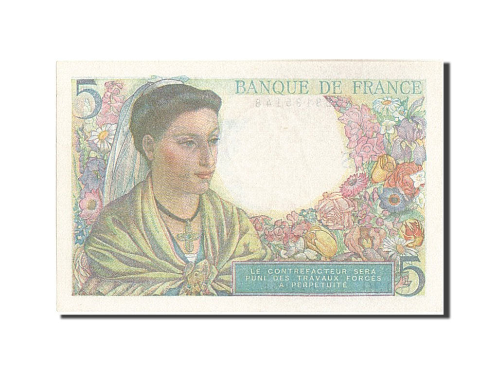 Banknot, Francja, 5 Francs, Berger, 1945, 1945-04-05, UNC(63), Fayette:5.6