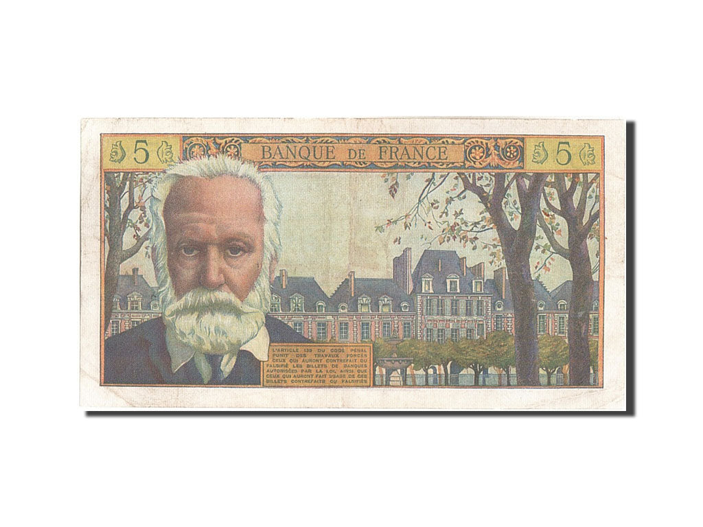 France, 5 Nouveaux Francs, 5 NF 1959-1965 ''Victor Hugo'', 1960, KM #141a,...