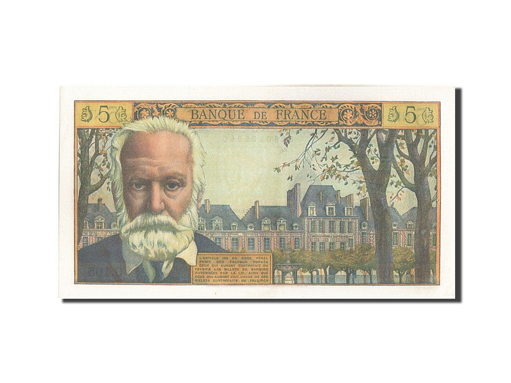 Banknote, France, 5 Nouveaux Francs, 5 NF 1959-1965 ''Victor Hugo'', 1963
