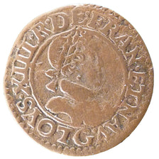 FRANCE, Double tournois, buste enfantin, Double Tournois, 1620, Poitiers, KM...