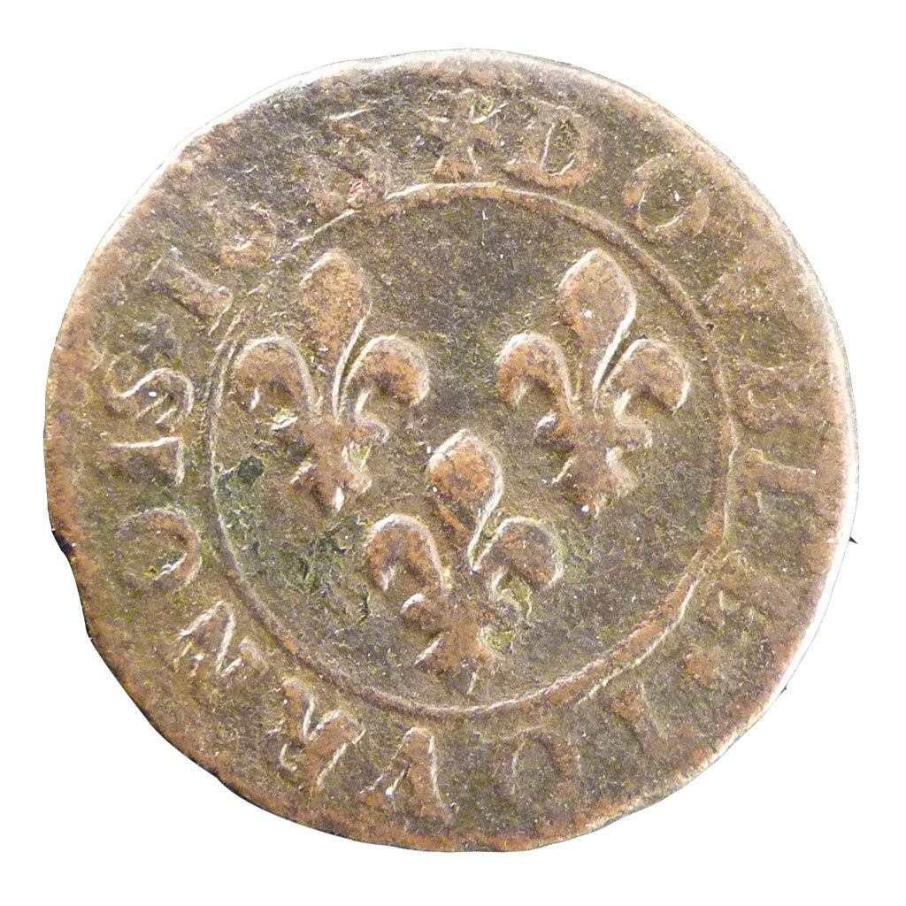 FRANCE, Double tournois, buste enfantin au col fraisé, Double Tournois, 1613, L.