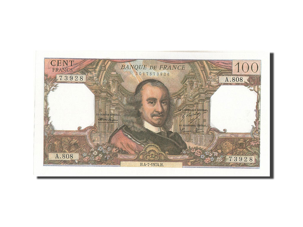 France, 100 Francs, 100 F 1964-1979 ''Corneille'', 1974, KM #149d, 1974-07-04,..