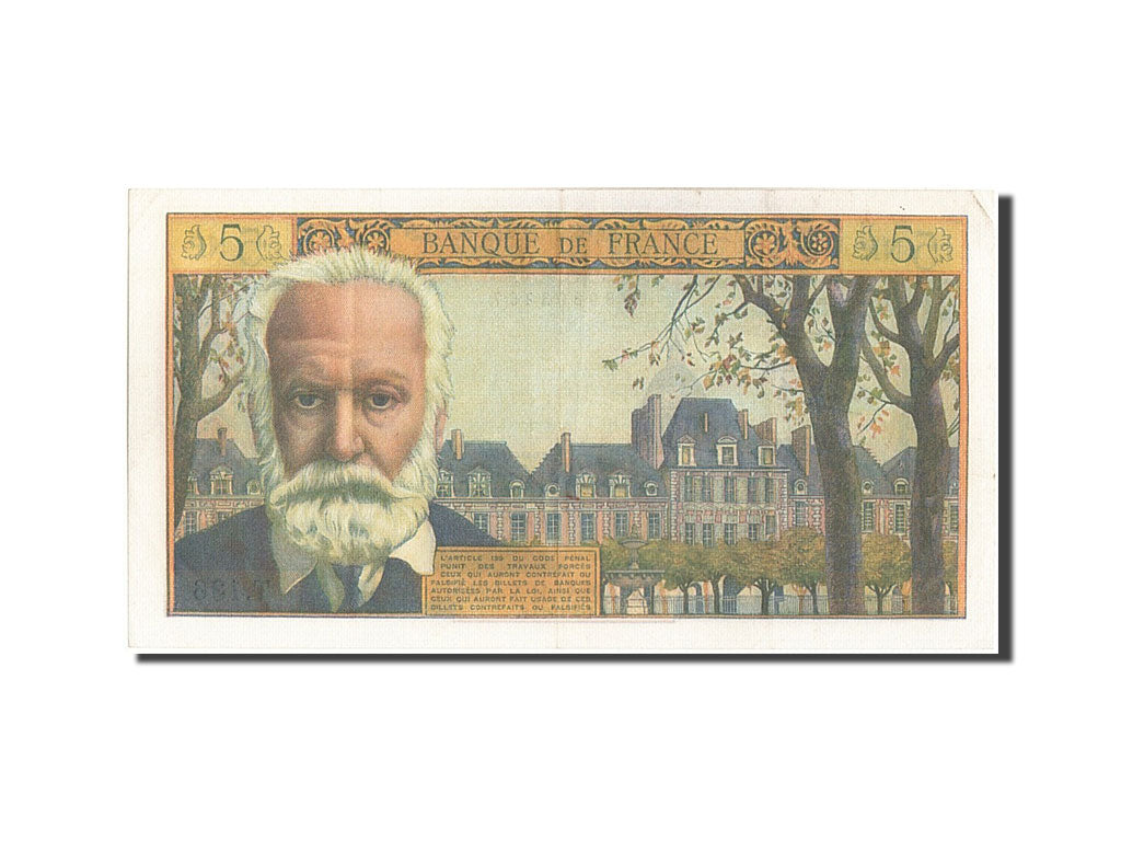 Francia, 5 Nouveaux Francs, 5 NF 1959-1965 ''Victor Hugo'', 1965, KM:141a, 19...