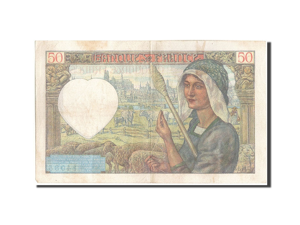 Biljet, Frankrijk, 50 Francs, 50 F 1940-1942 ''Jacques Coeur'', 1941
