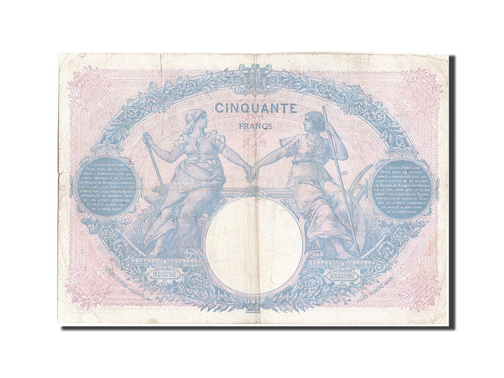 Banknote, France, 50 Francs, 50 F 1889-1927 ''Bleu et Rose'', 1924, 1924-09-02