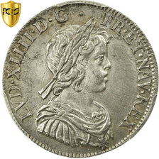 Moneda, Francia, Louis XIV, 1/4 Écu à la mèche courte, 1/4 Ecu, 1644, Paris