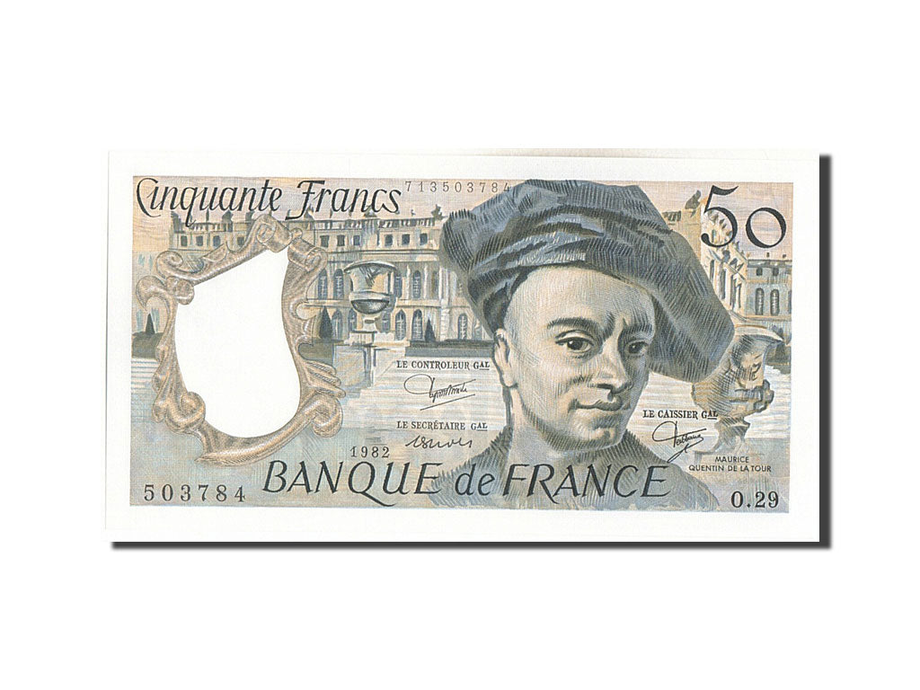 Banknote, France, 50 Francs, 50 F 1976-1992 ''Quentin de La Tour'', 1982