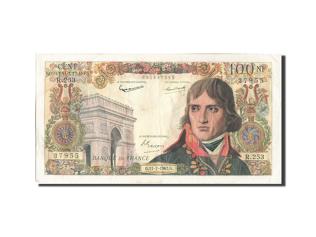 France, 100 Nouveaux Francs, 100 NF 1959-1964 ''Bonaparte'', 1963, KM #144a,...