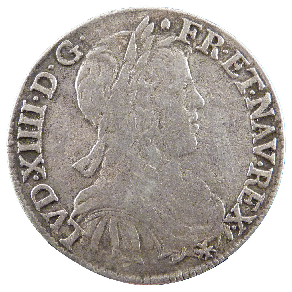 LOUIS XIV, ½ Écu à la mèche longue
