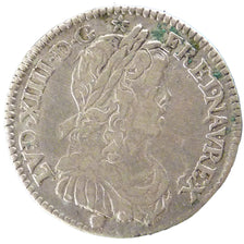 FRANCE, 1/12 Écu à la mèche longue, 1/12 ECU, 10 Sols, 1659, Limoges, KM #166.9,