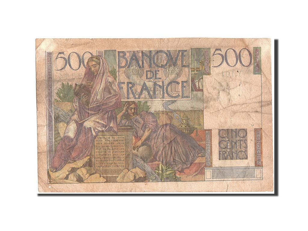 France, 500 Francs, 500 F 1945-1953 ''Chateaubriand'', 1947, KM #129a,...