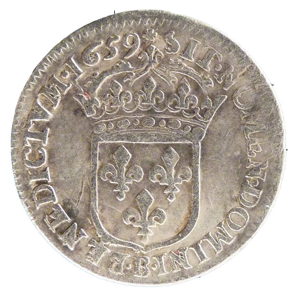 LOUIS XIV, 1/12 Écu au buste juvénile
