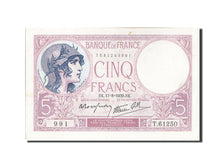 Banconote, Francia, 5 Francs, 5 F 1917-1940 ''Violet'', 1939, BB+, Fayette:4.6
