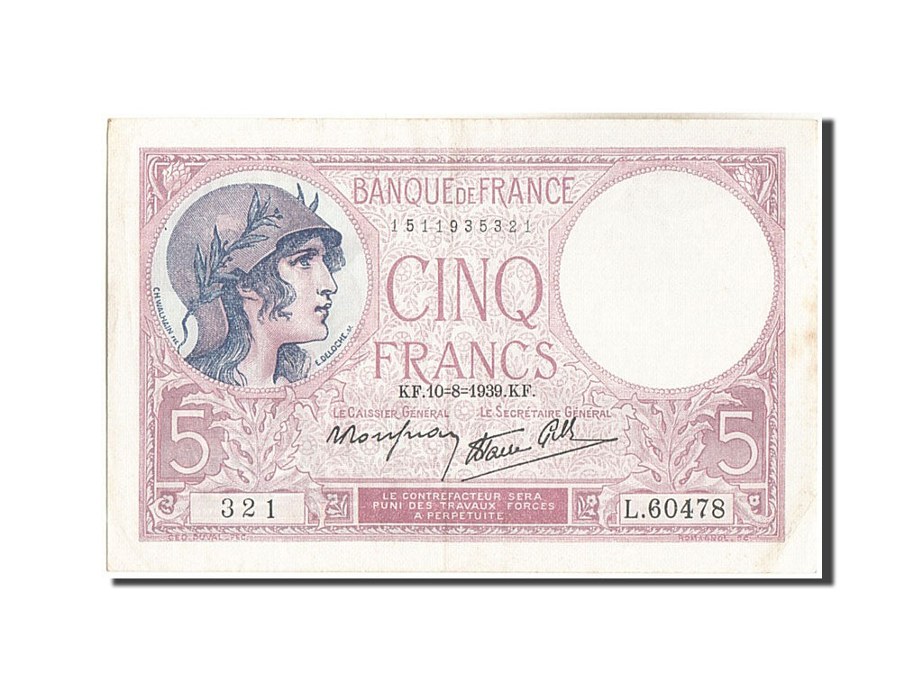 5 Francs type Violet