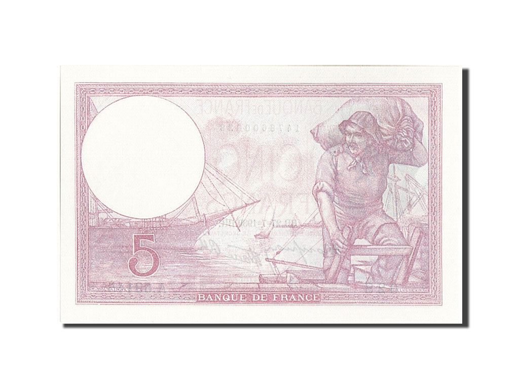 Billet, France, 5 Francs, 5 F 1917-1940 ''Violet'', 1939, 1939-07-27, NEUF