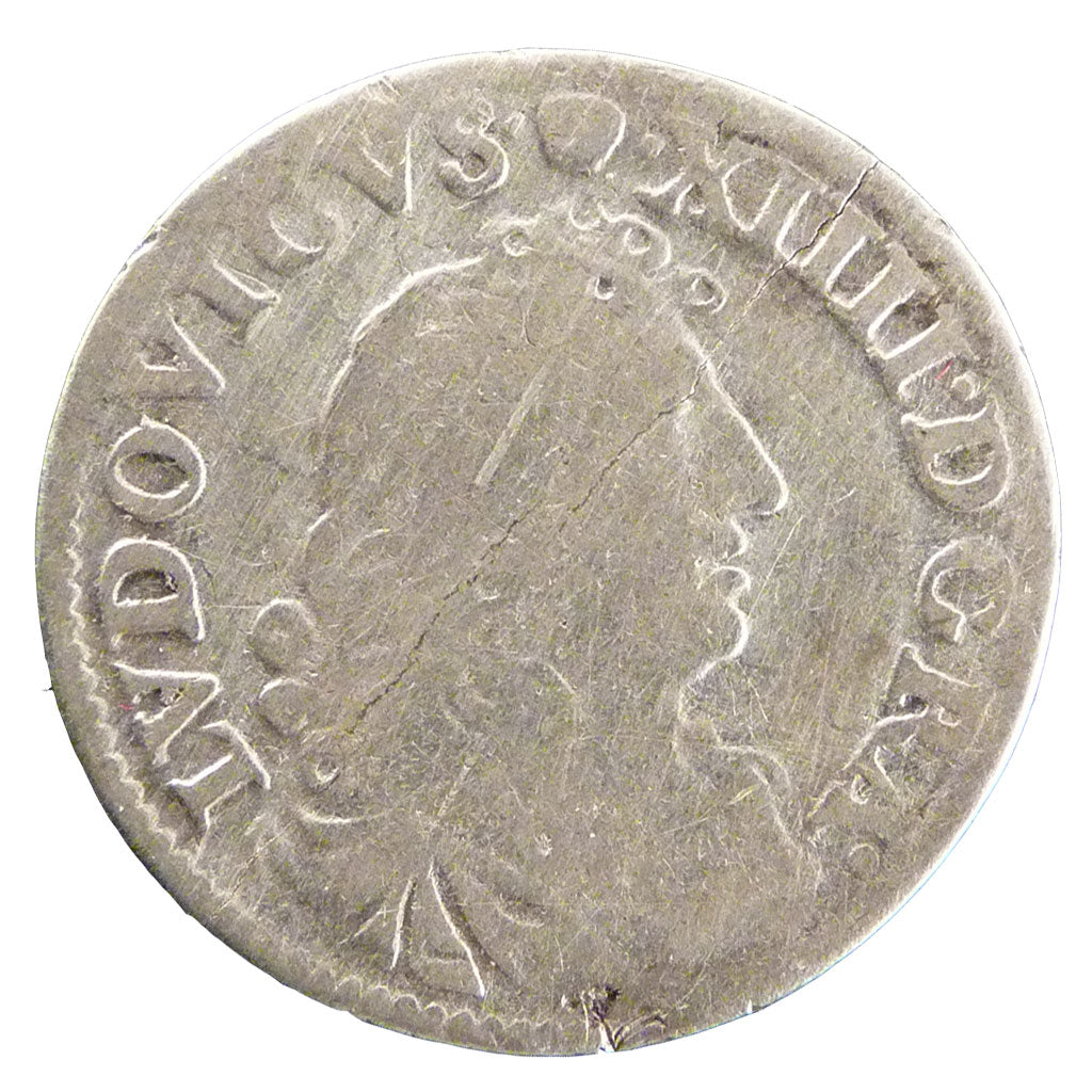 FRANCE, 4 Sols dits « des Traitants », 4 Sols, 1676, Vimy, VG(8-10), Sil...