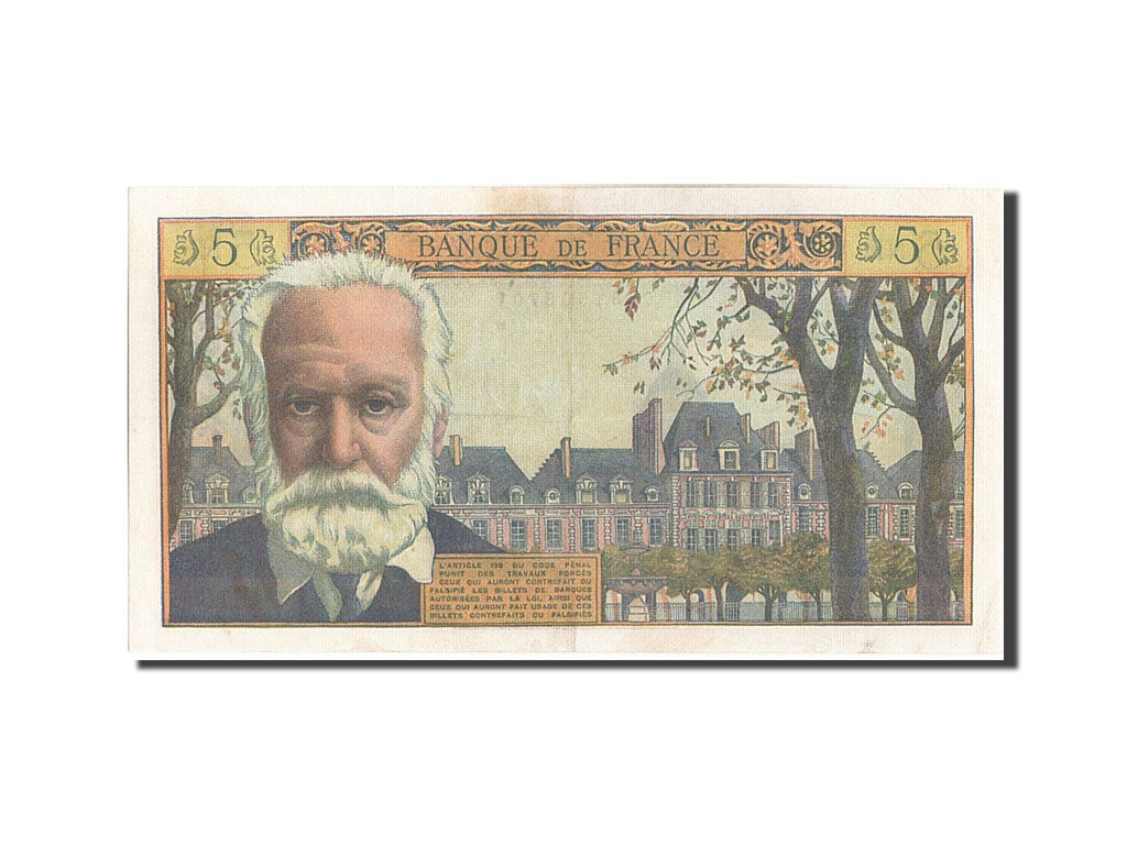 France, 5 Nouveaux Francs, 5 NF 1959-1965 ''Victor Hugo'', 1959, KM #141a,...